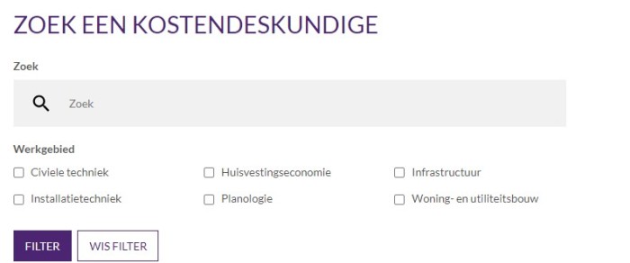 Zoek een kostendeskundige